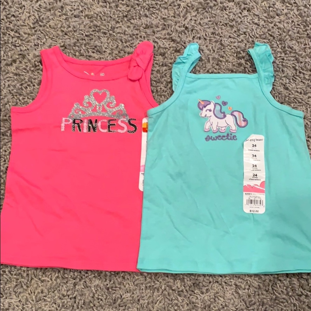 NWT (2) Jumping Beans Tank Tops 24 Months
